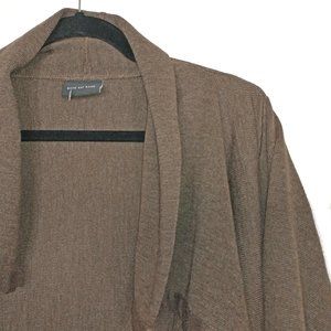 Bitte Kai Rand Brown Open Front Merino Wool Blend Cardigan - Size S